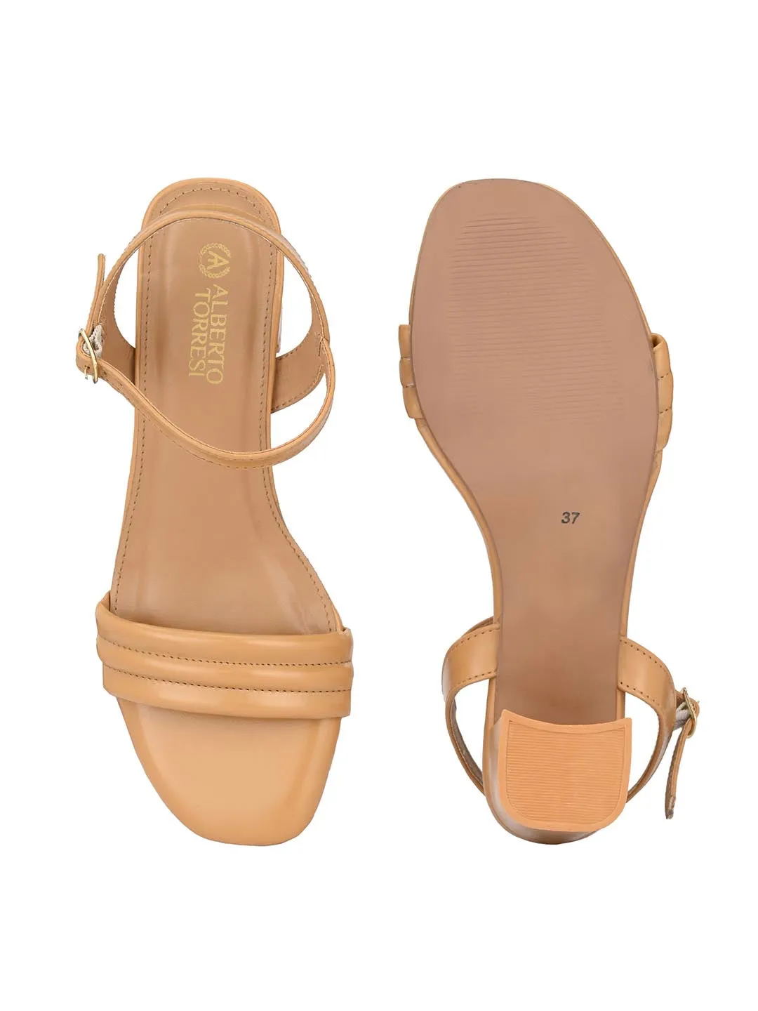 Alberto Torresi Synthetic Tan Heel Sandals for women