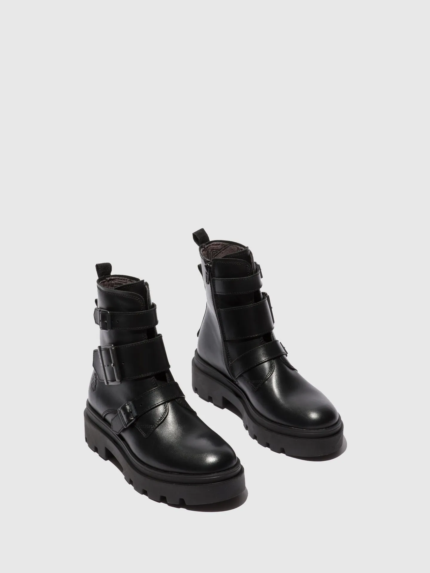Buckle Ankle Boots JEDA817FLY NAPPA BLACK