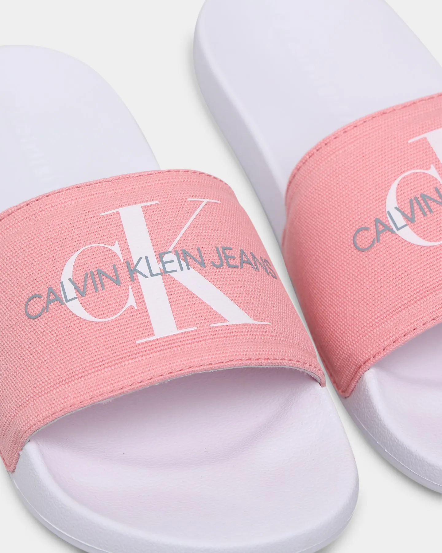 Calvin Klein Women's Monogram Slides Soft Berry