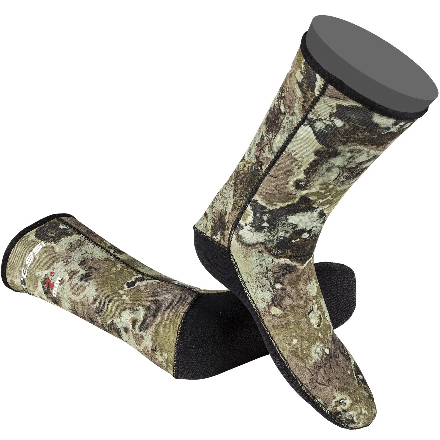 Cressi 2.5mm Metallite Lined Neoprene Fin Socks with Non Slip Sole