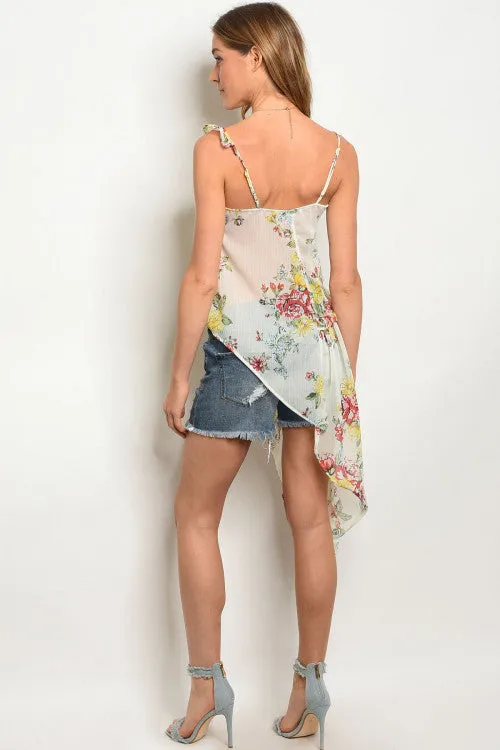 Heather High Low Tunic Top