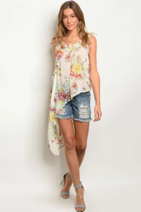 Heather High Low Tunic Top