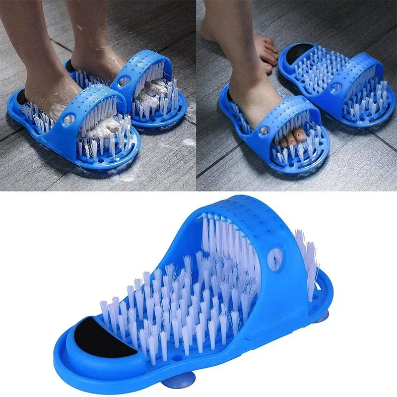 New Bathroom Slippers Spa Shower Foot Cleaning Massage Slippers