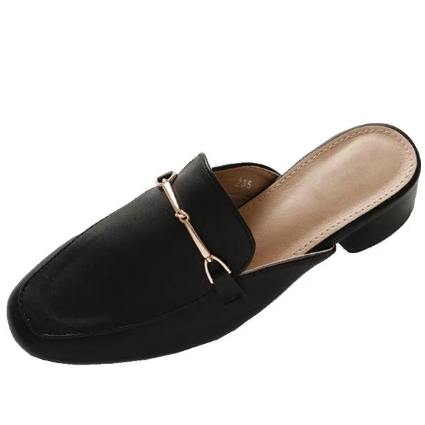 Petite Slip On Leather Loafers DS85
