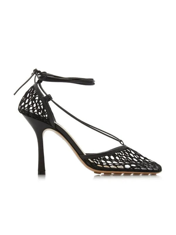 Toleet Square Toe Mesh Wrap Sandals