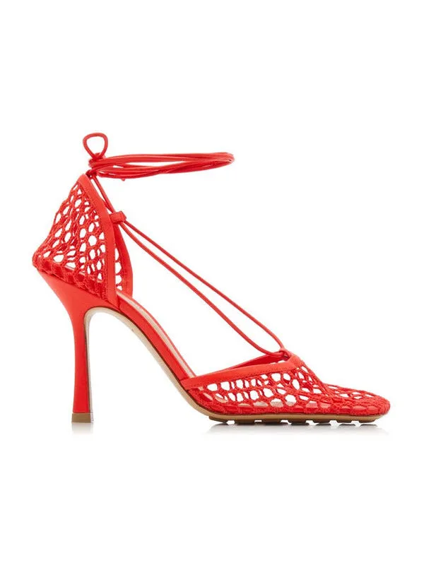 Toleet Square Toe Mesh Wrap Sandals