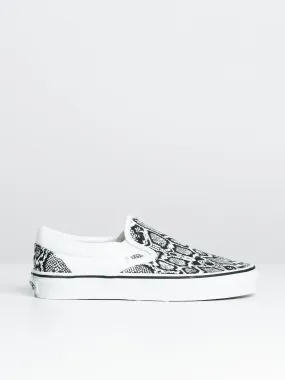 WOMENS CLASSIC SLIP ON - PYTHON WHITE - CLEARANCE