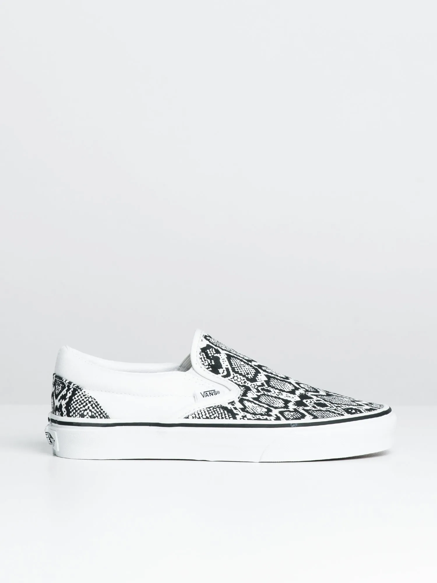 WOMENS CLASSIC SLIP ON - PYTHON WHITE - CLEARANCE